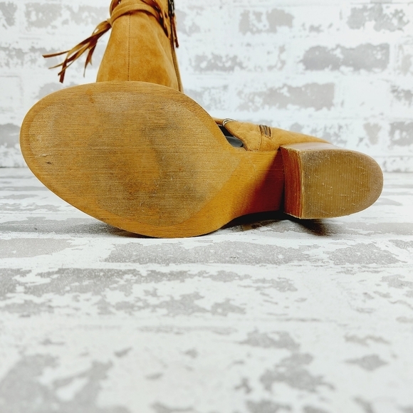 Crown Vintage Danica Faux Suede Slip On Summer Block Heel Sandals V530 - Picture 8 of 12